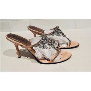 SALE! Women's Blush & Crystal ‘Beverly Feldman’ Diana Formal Shoes!! Size 7.5